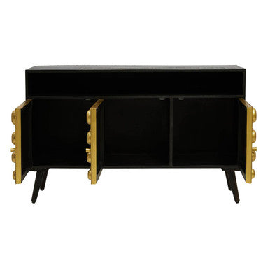 Arti Three Door Gold Modern Sideboard