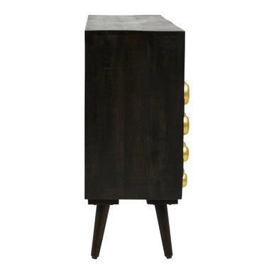 Arti Three Door Gold Modern Sideboard