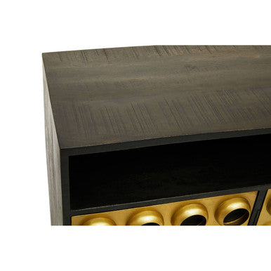 Arti Three Door Gold Modern Sideboard