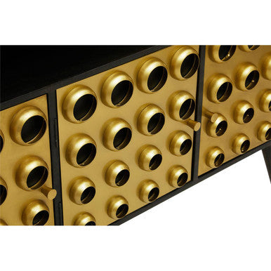 Arti Three Door Gold Modern Sideboard