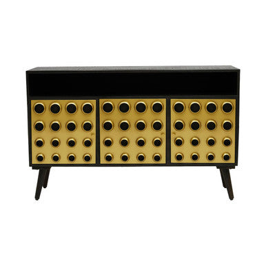 Arti Three Door Gold Modern Sideboard