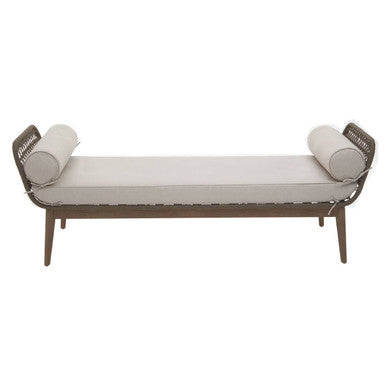 Opus Rope Woven Longue Bench With Cushions