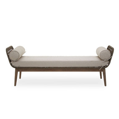 Opus Rope Woven Longue Bench With Cushions