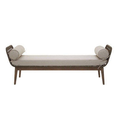 Opus Rope Woven Longue Bench With Cushions