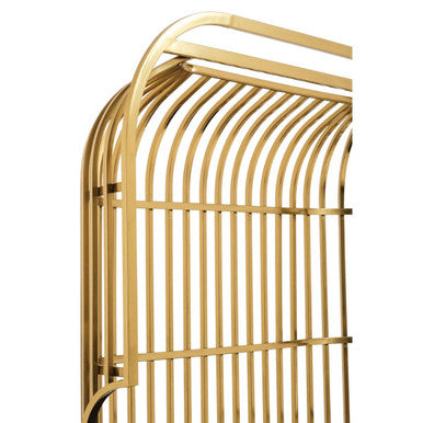 2 Seat Gold Dome Cage Sofa, Eliza