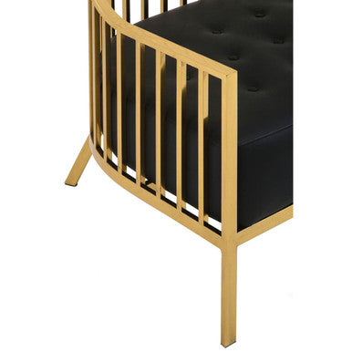 2 Seat Gold Dome Cage Sofa, Eliza