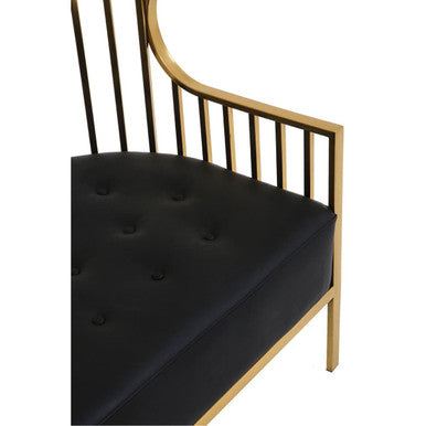 2 Seat Gold Dome Cage Sofa, Eliza