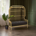 2 Seat Gold Dome Cage Sofa, Eliza