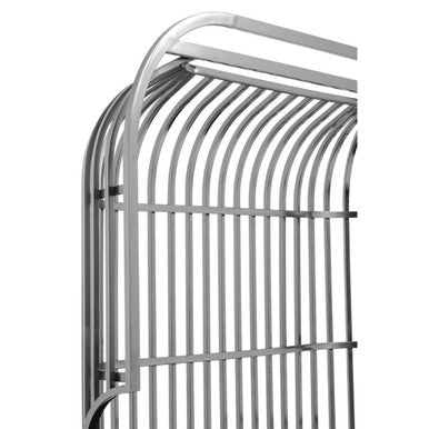 2 Seat Dome Cage Silver Sofa, Eliza