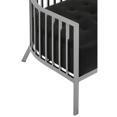 2 Seat Dome Cage Silver Sofa, Eliza