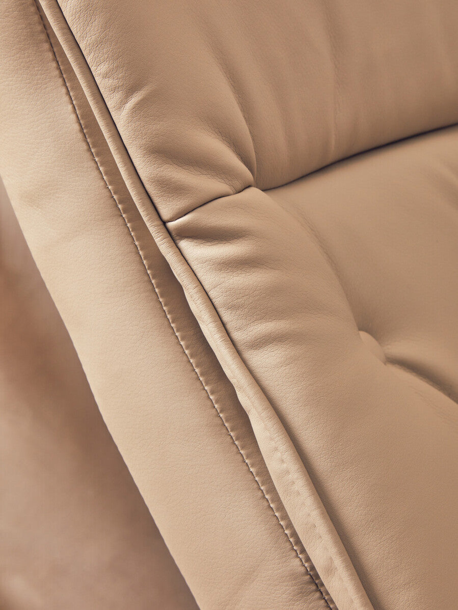 Warrington Mink Leather Recliner & Footstool