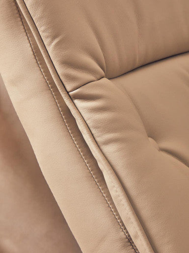Warrington Mink Leather Recliner & Footstool