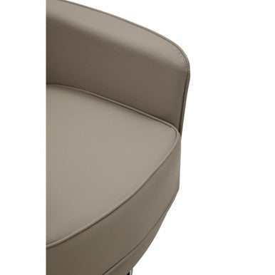 Wester Mink Leather Swivel Chair
