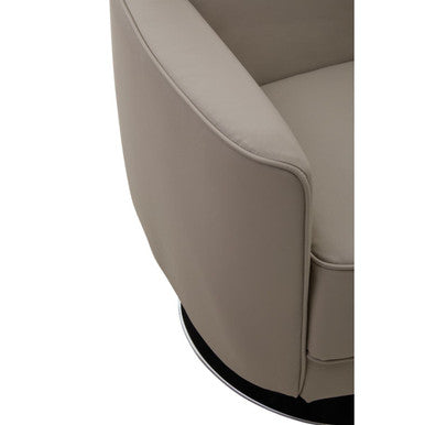 Wester Mink Leather Swivel Chair