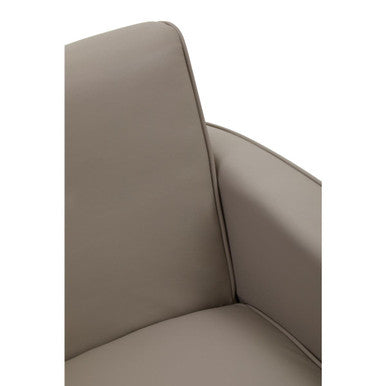 Wester Mink Leather Swivel Chair