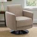 Wester Mink Leather Swivel Chair