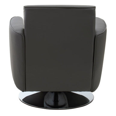 Wester Grey Leather Swivel Chair