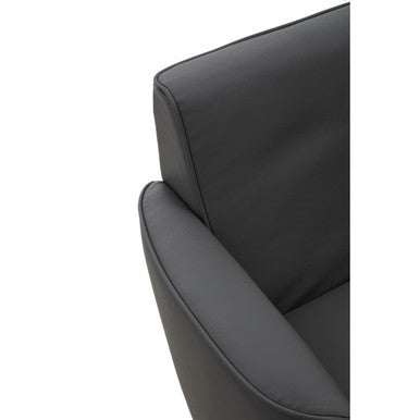 Wester Grey Leather Swivel Chair
