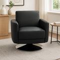 Wester Grey Leather Swivel Chair