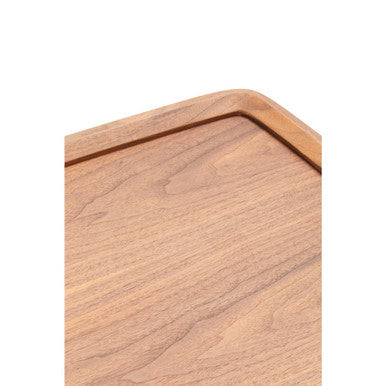 Natural Wooden Top Coffee Table With Black Cross Metal Legs, Doha