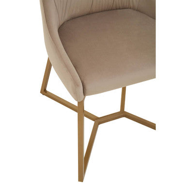Vieste Mink Velvet Dining Chair
