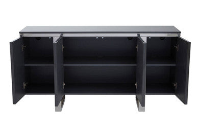 Genoa Four Door Grey Gloss Sideboard