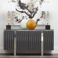 Genoa Four Door Grey Gloss Sideboard