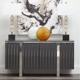 Genoa Four Door Grey Gloss Sideboard