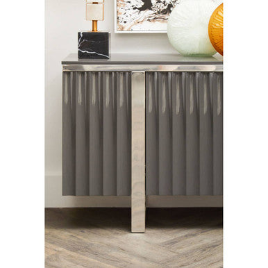 Genoa Four Door Grey Gloss Sideboard