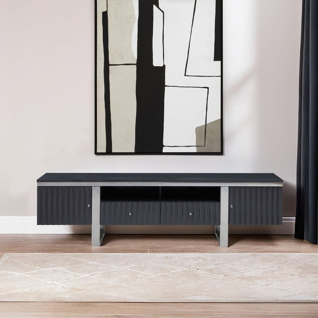 Genoa Grey Gloss Media Unit