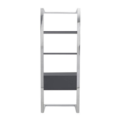 Genoa Grey & Stainless Steel Shelf Unit