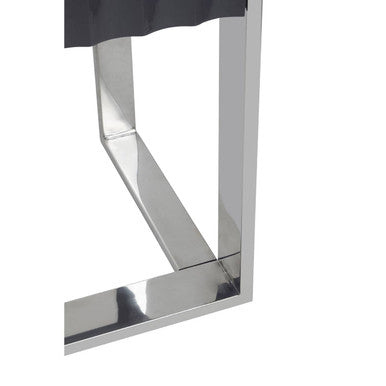 Genoa Grey & Stainless Steel Shelf Unit