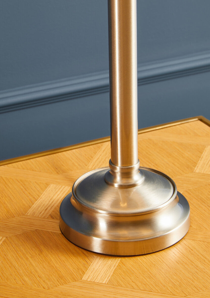 Natural Oak Veneer Large Side Table With Brown Brushed Brass Steel Sledge Base, Grenoble