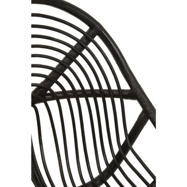 Manado Black Natural Rattan & Teak Chair