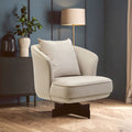 Hale Cream Velvet Swivel Chair