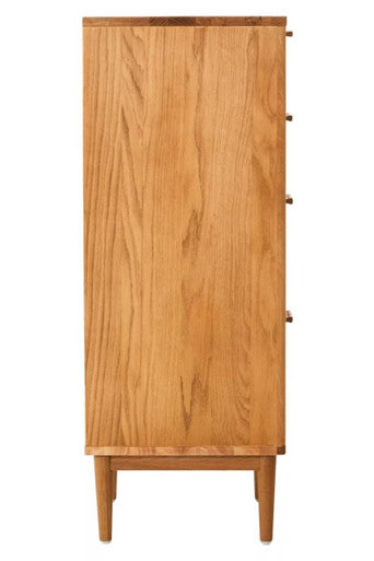 Lyon Rattan & Oak Wood Chest Of Four Drawers