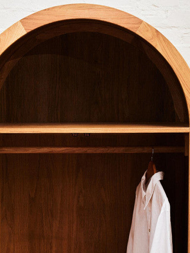 Lyon Rattan & Oak Wood 2 Door Wardrobe