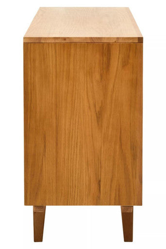Lyon Rattan & Oak Wood 4 Door Sideboard