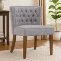Parkside Grey Fabric Curved Dining Chair