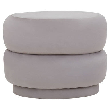 Hartford Mink Velvet Oval Pouffe