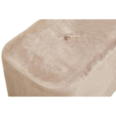Hartford Mink Velvet & Matte Gold Rectangular Pouffe