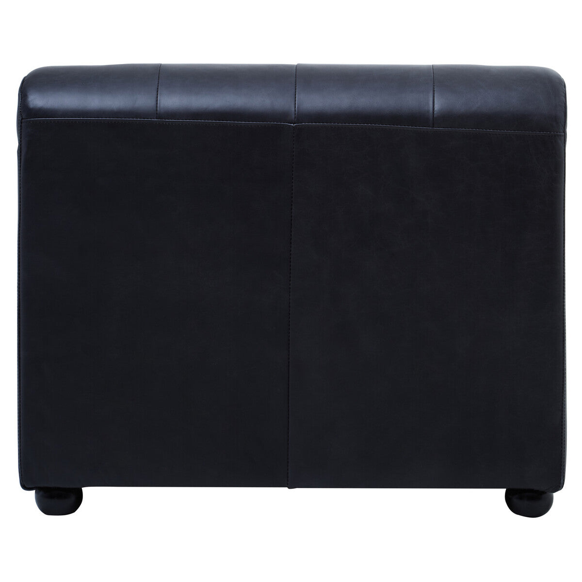 Antique Black Left Arm Leather Modular Chaise Sofa, King