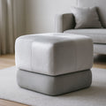 Kaia Grey Velvet Square Stool