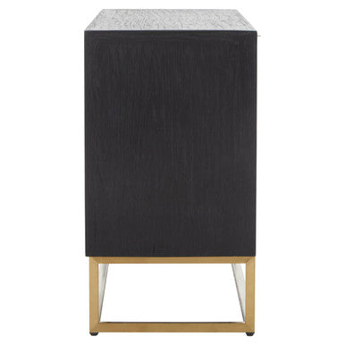 Siena Three Door Steel Oak Modern Sideboard