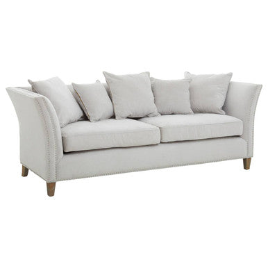 3 Seat Grey Fabric Sofa, Sutton