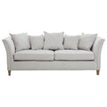 3 Seat Grey Fabric Sofa, Sutton