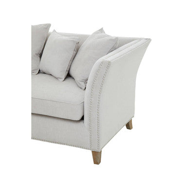 3 Seat Grey Fabric Sofa, Sutton