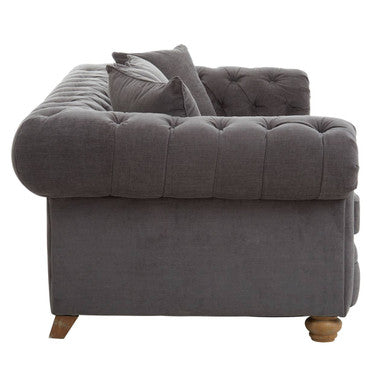 3 Seat Grey Fabric Sofa, Spencer