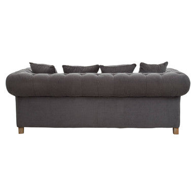 3 Seat Grey Fabric Sofa, Spencer