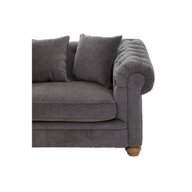 3 Seat Grey Fabric Sofa, Spencer